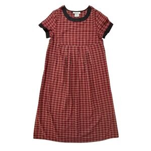 Amy Byer California Dress Red Black & Plaid with Black Trim Girls Size 16 K9